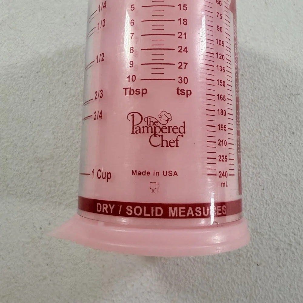 Pampered Chef Measure All 2 Cup Measuring Tube #2225 Wet Dry Made in USA 1997